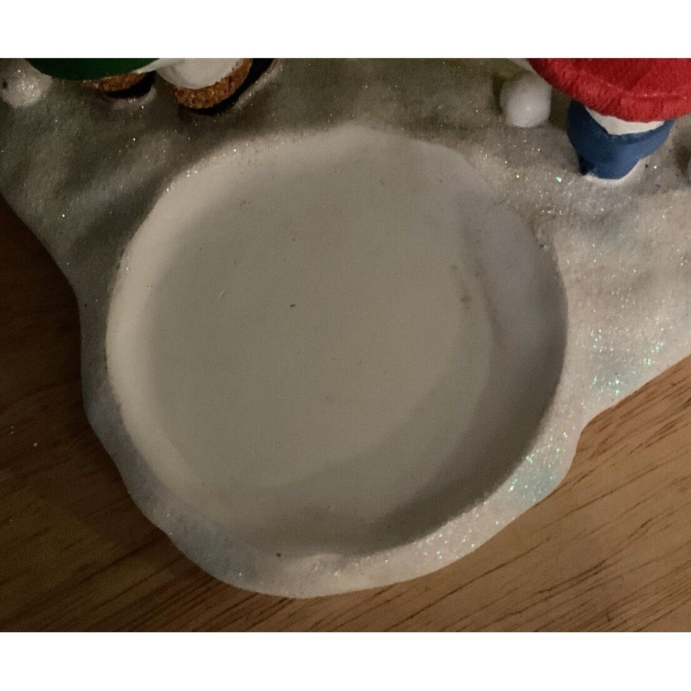 Yankee Candle Snowball Fight Snowmen Candle Holder Retired‎ No Chips Or Cracks - Picture 7 of 9